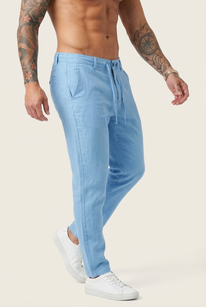 Coastal Ease Linen Pants - Men's in beige