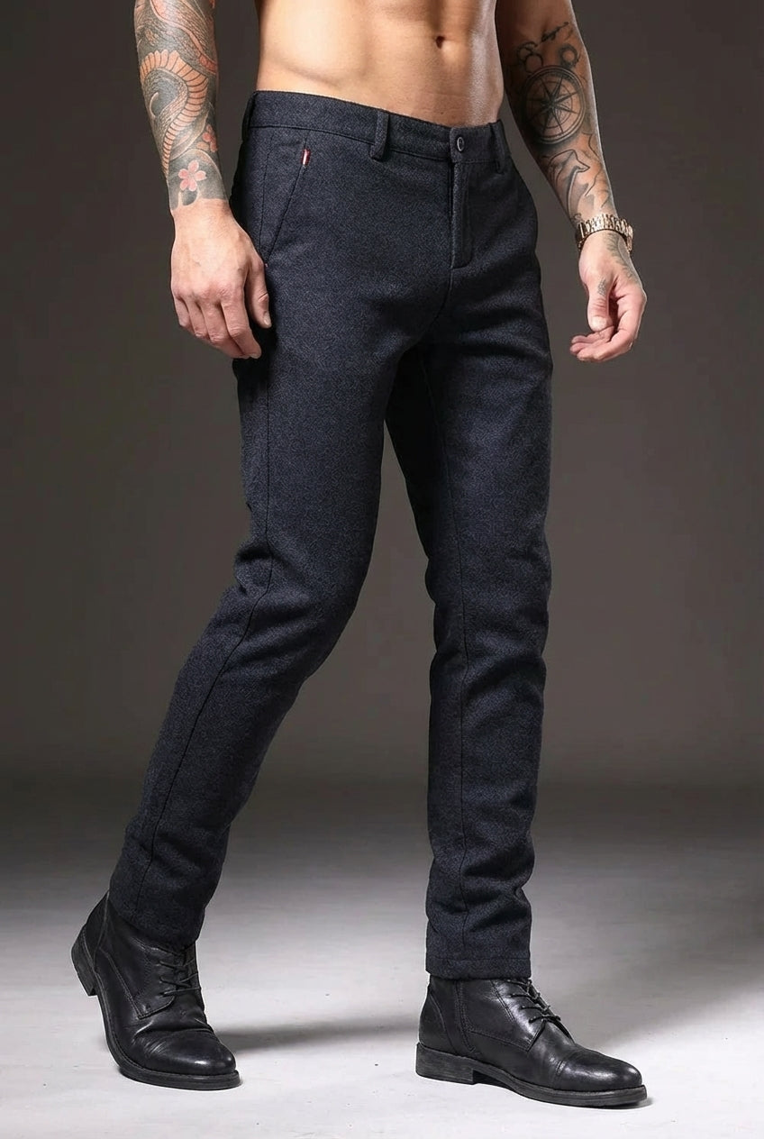 Cotton Luca Slim Pants - Unisex - Blue