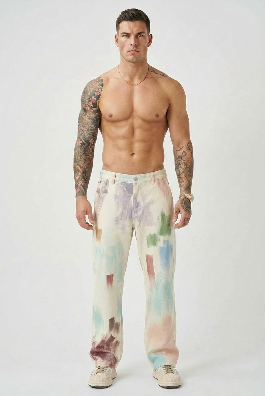 Avenir Painted Pants - Unisex in black