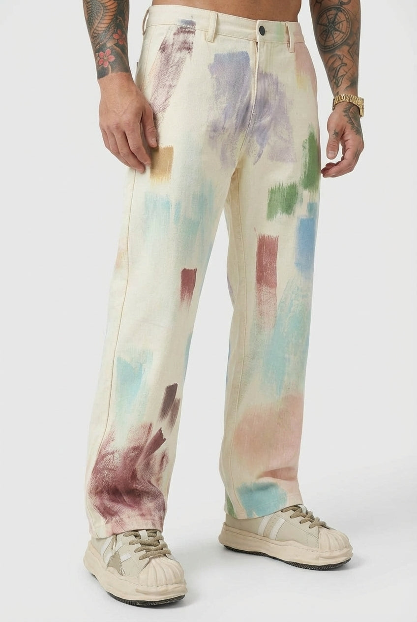 Avenir Painted Pants - Unisex in black