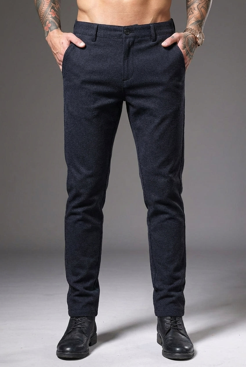 Cotton Luca Slim Pants - Unisex - Blue