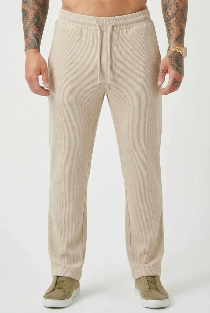 Monaco Relaxed Knit Pants - Unisex in khaki