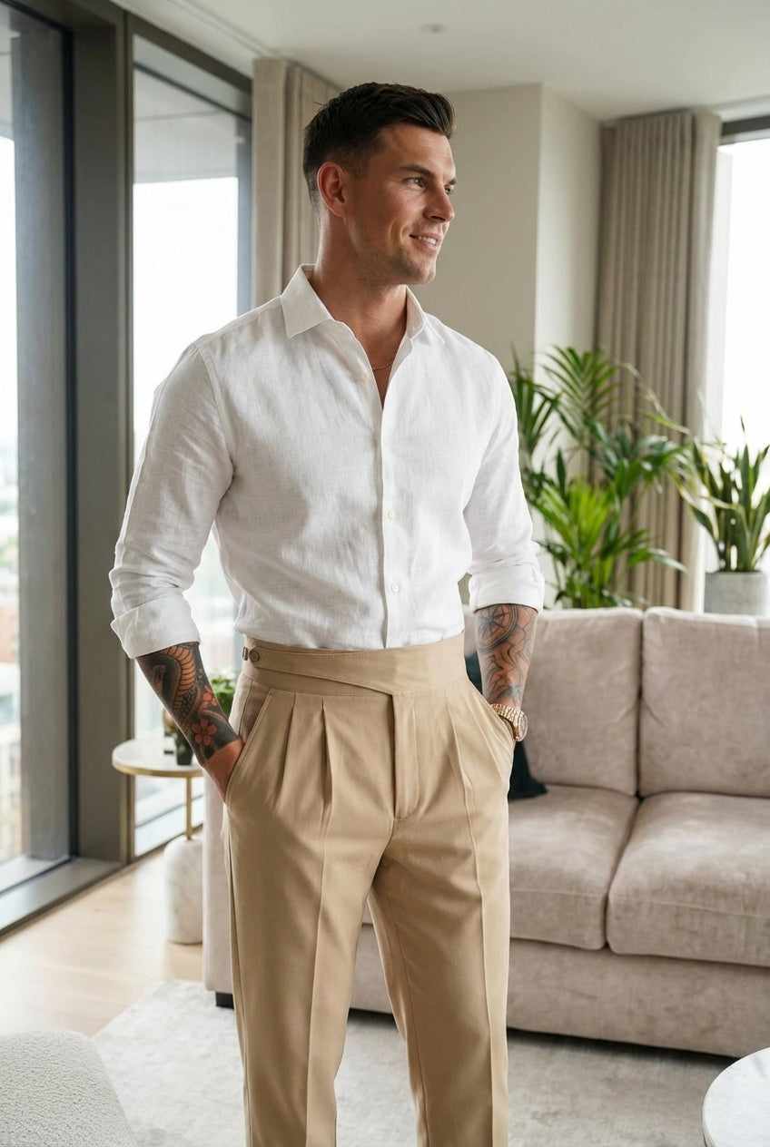 Cotton Lockhart Pants - Unisex - Cream
