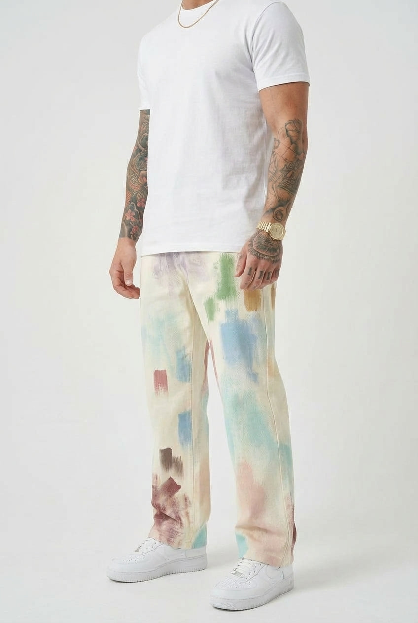Avenir Painted Pants - Unisex in black