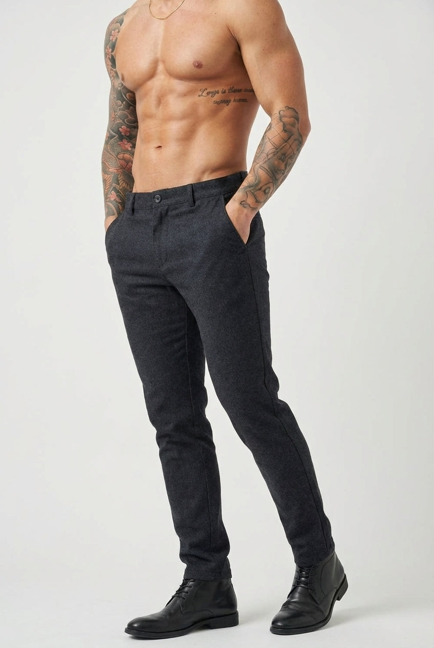 Cotton Luca Slim Pants - Unisex - Blue