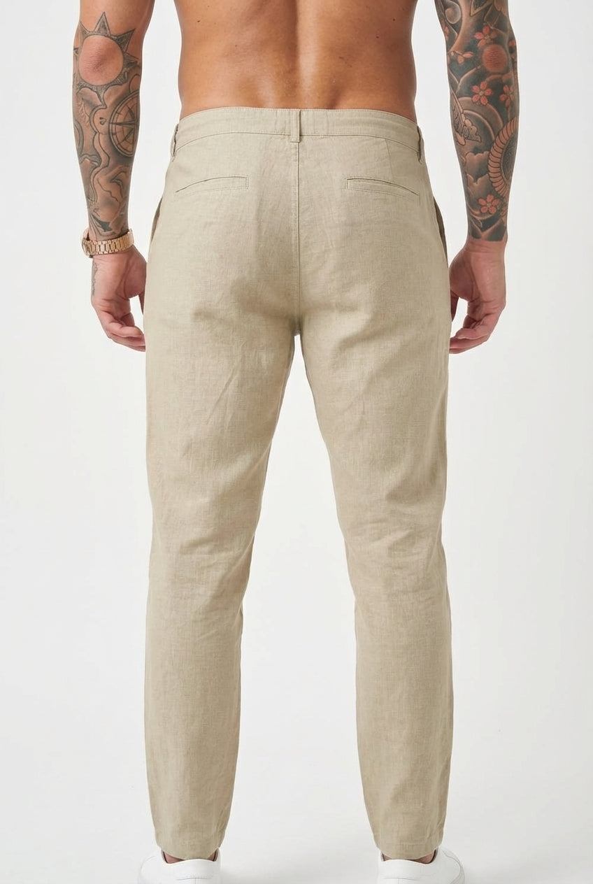 Coastal Ease Linen Pants - Men's in beige