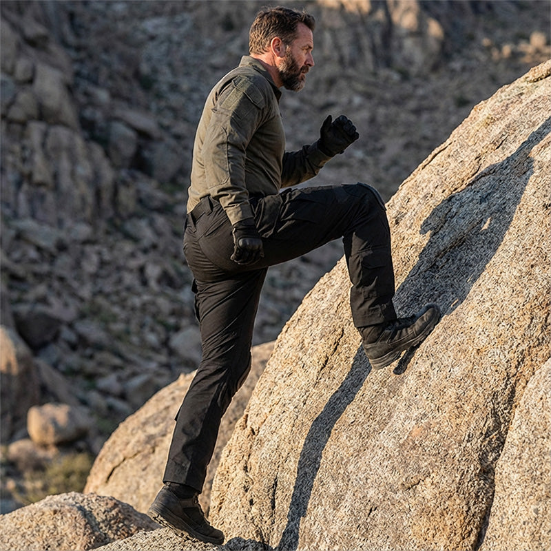 Maximilian Tactical Pants - Unisex in camouflage khaki