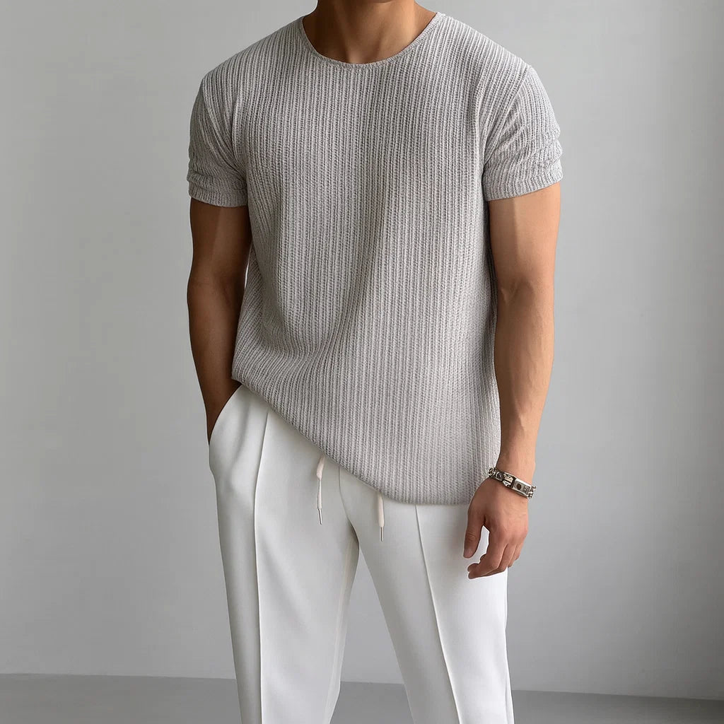 Calo Knit T-Shirt - Unisex in gray