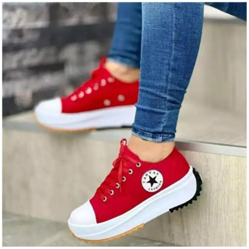 Stella Star Platform Sneakers - Women's in white
