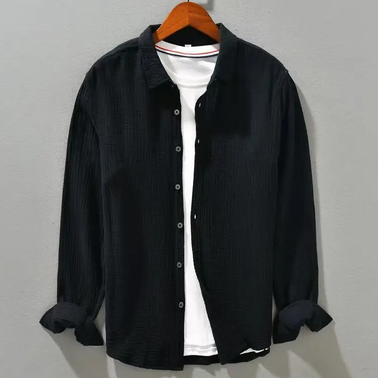 Kensington Pleated Shirt - Unisex in brown