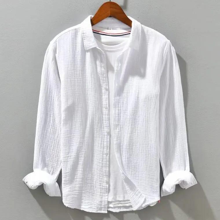Kensington Pleated Shirt - Unisex in brown