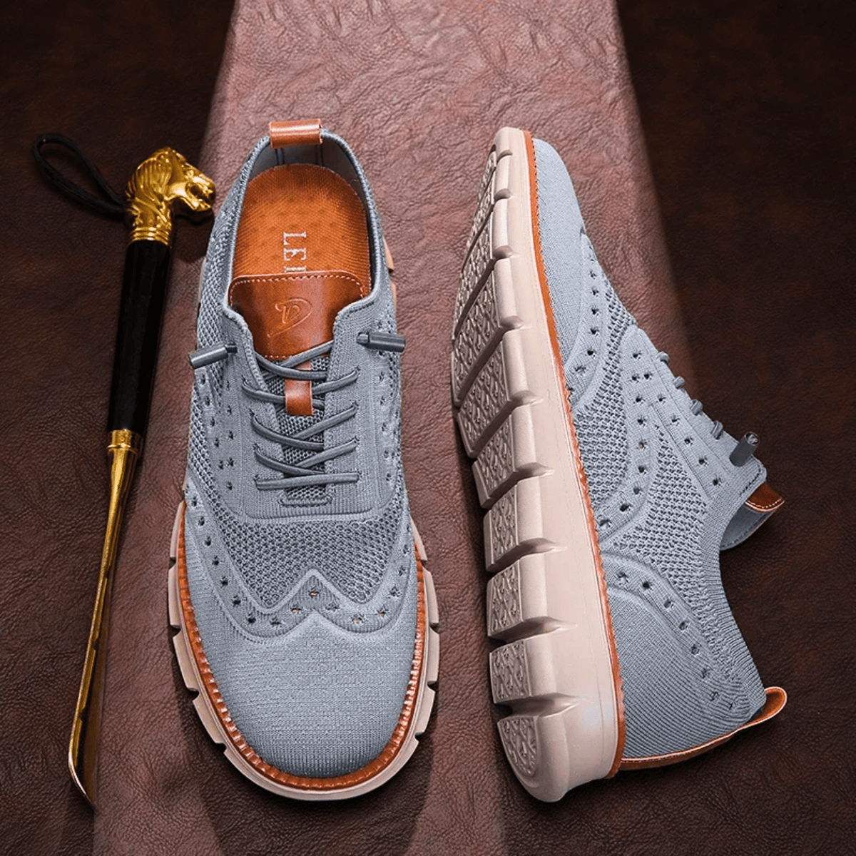 Rex Hybrid Knit Sneakers - Men's in gray