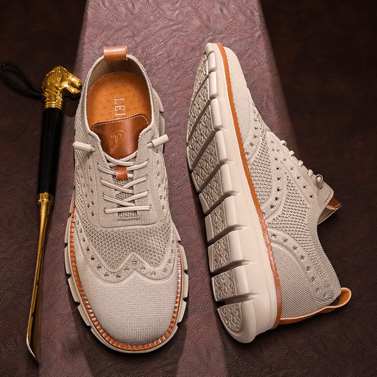 Rex Hybrid Knit Sneakers - Men's in gray