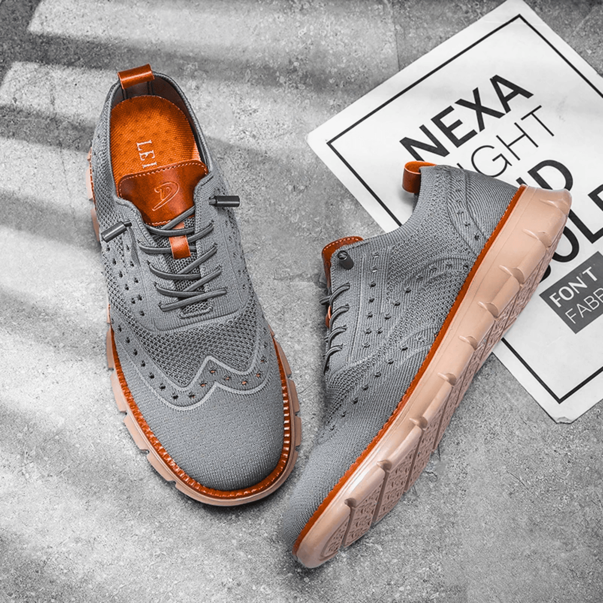 Rex Hybrid Knit Sneakers - Men's in gray