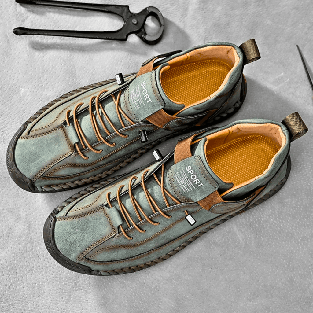 Hutton Artisan Leather Sneakers - Men's in green