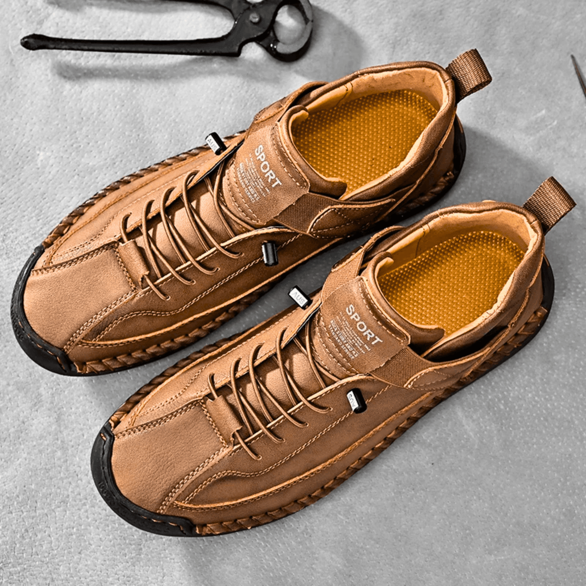 Hutton Artisan Leather Sneakers - Men's in green