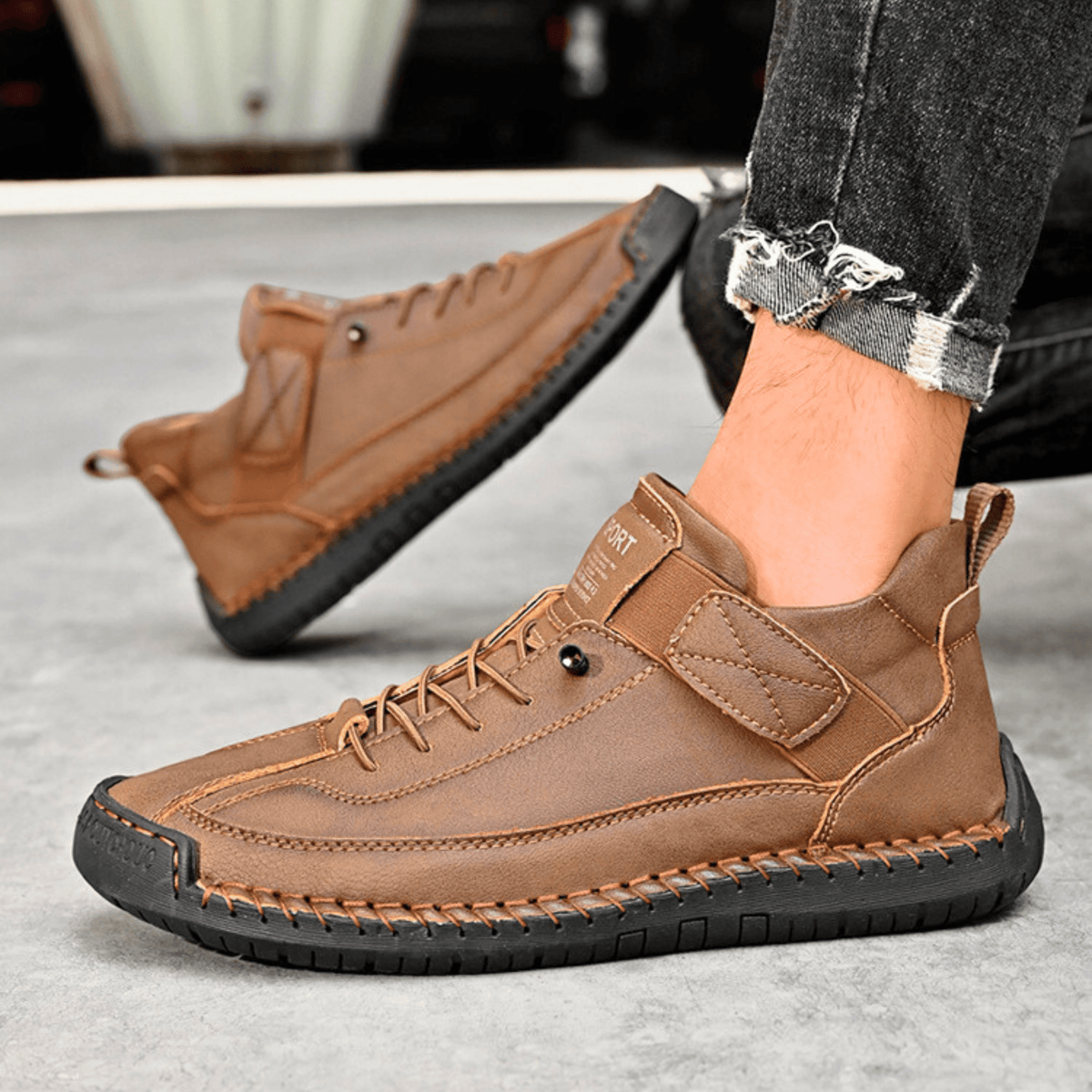 Hutton Artisan Leather Sneakers - Men's