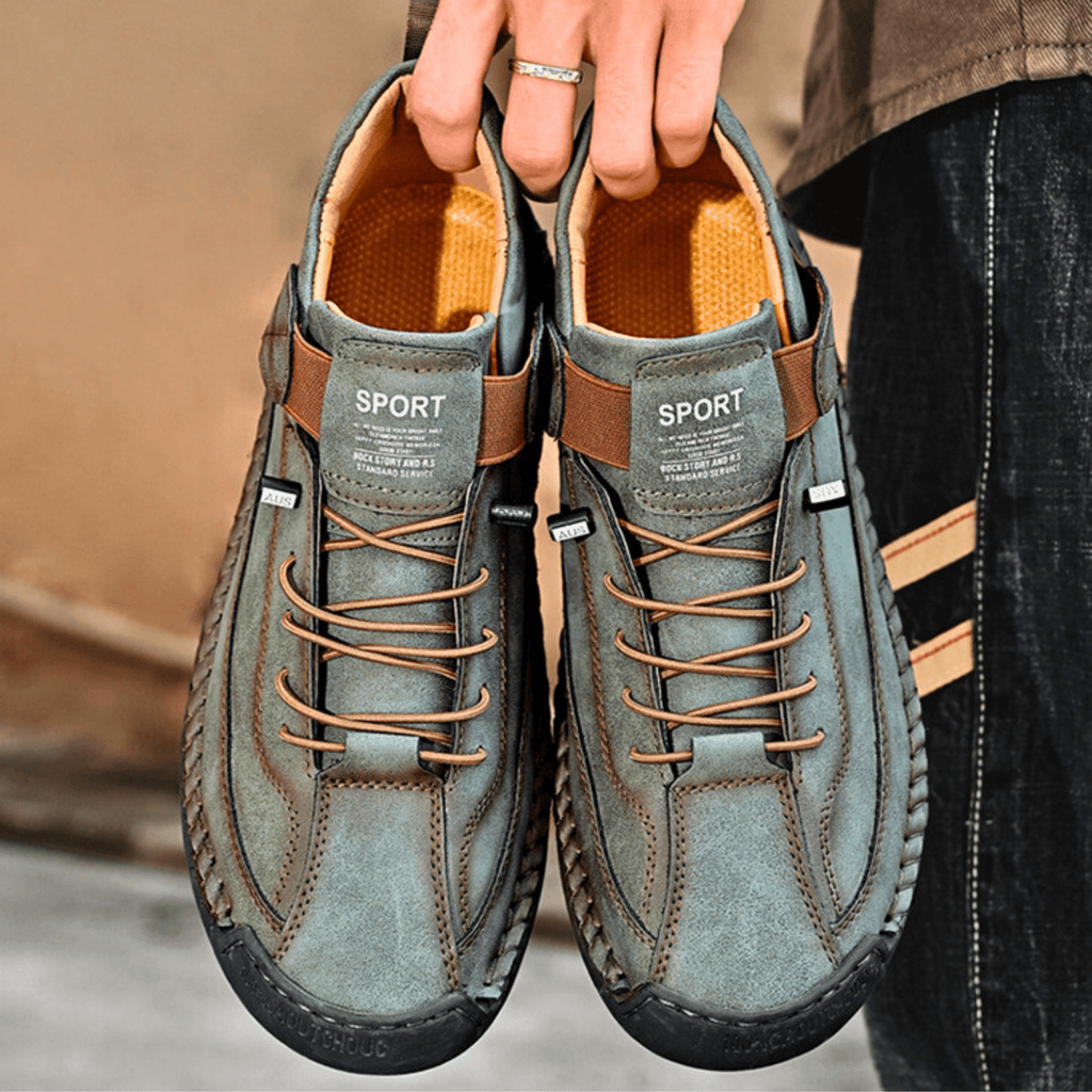 Hutton Artisan Leather Sneakers - Men's in green