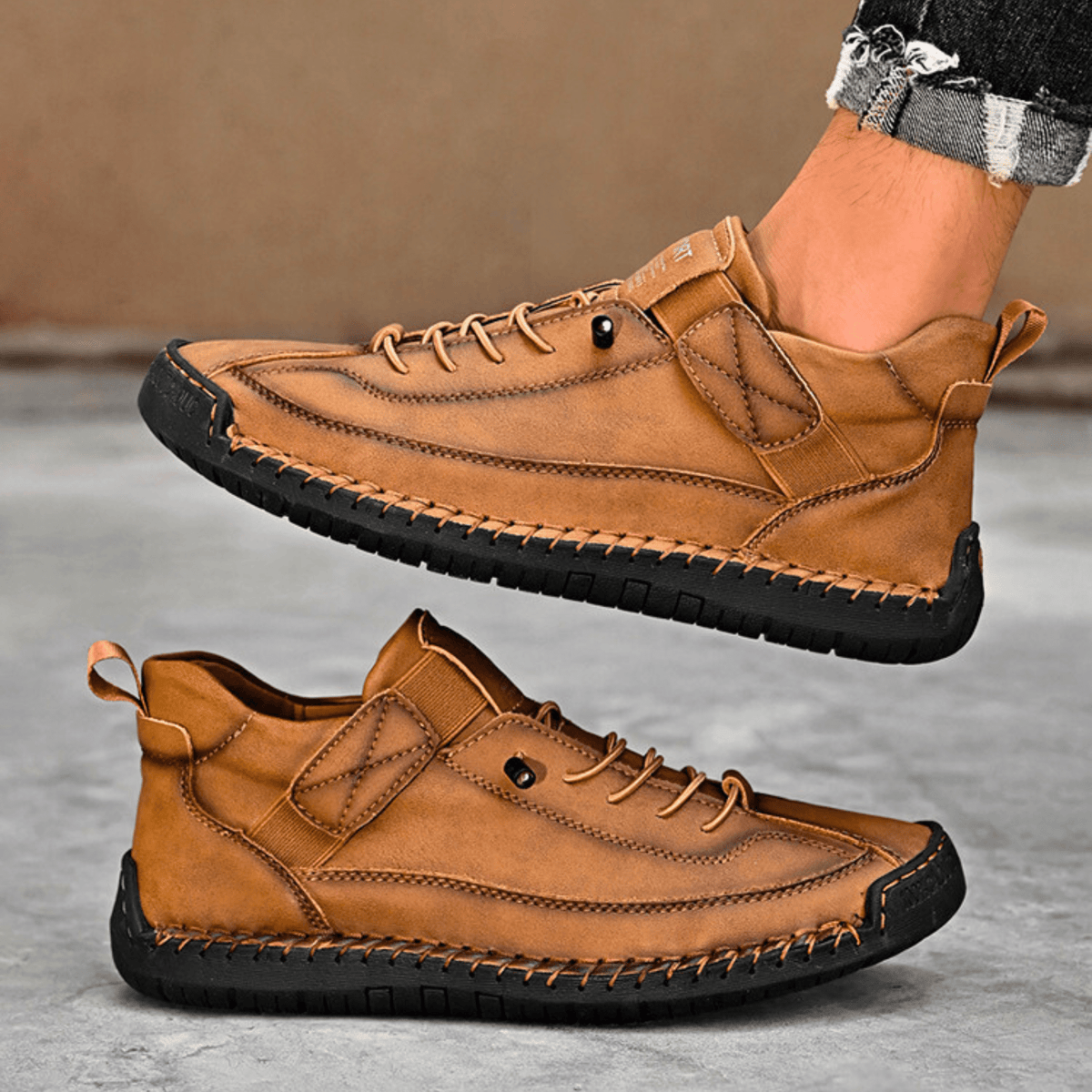 Hutton Artisan Leather Sneakers - Men's in green