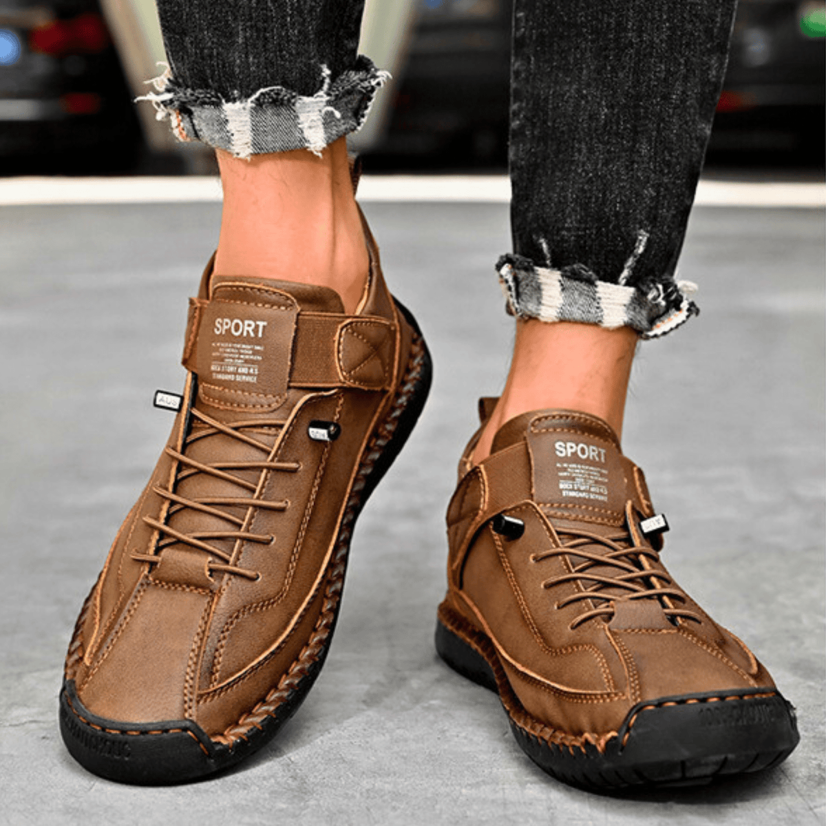 Hutton Artisan Leather Sneakers - Men's in green