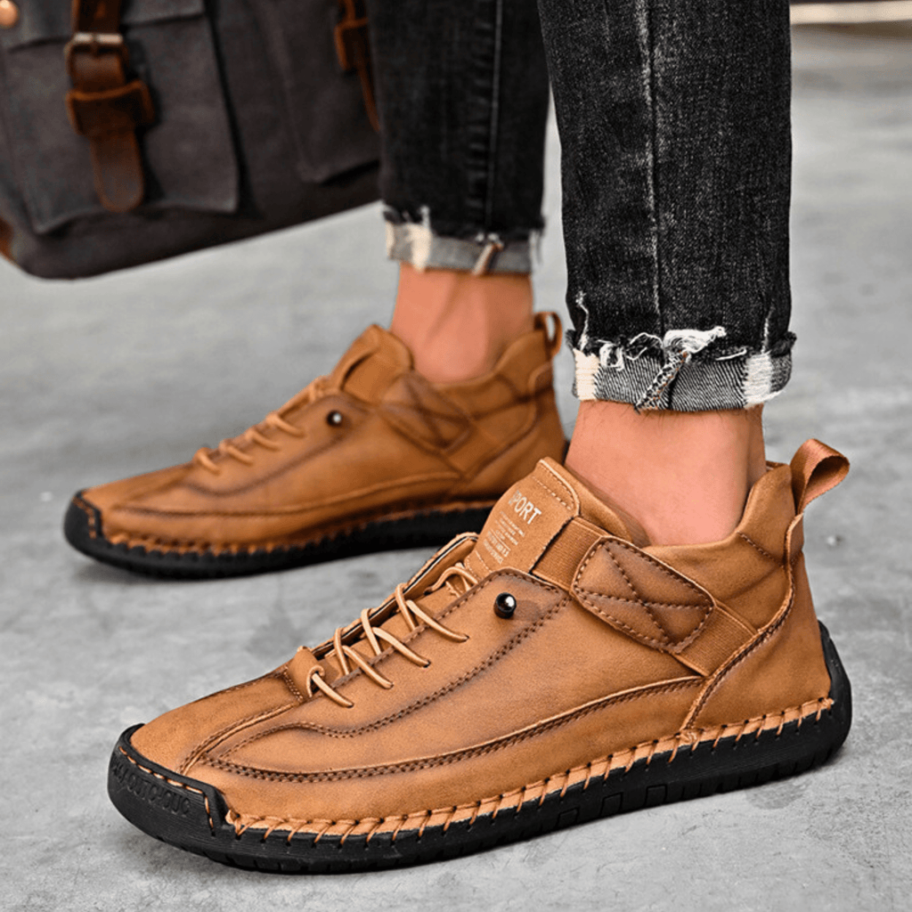 Hutton Artisan Leather Sneakers - Men's in green