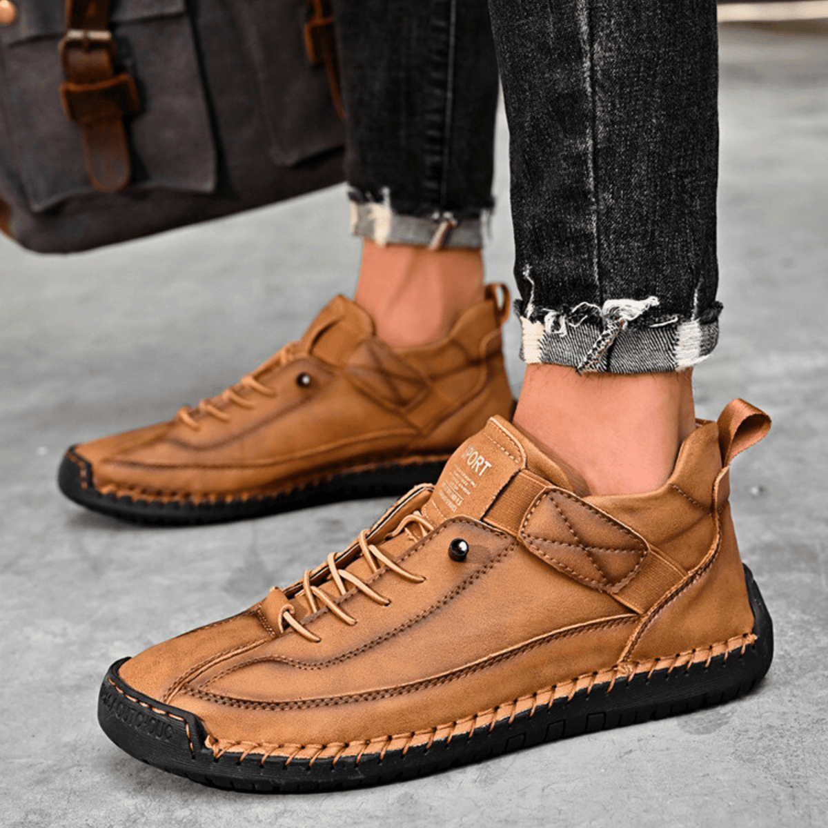 Hutton Artisan Leather Sneakers - Men's in green