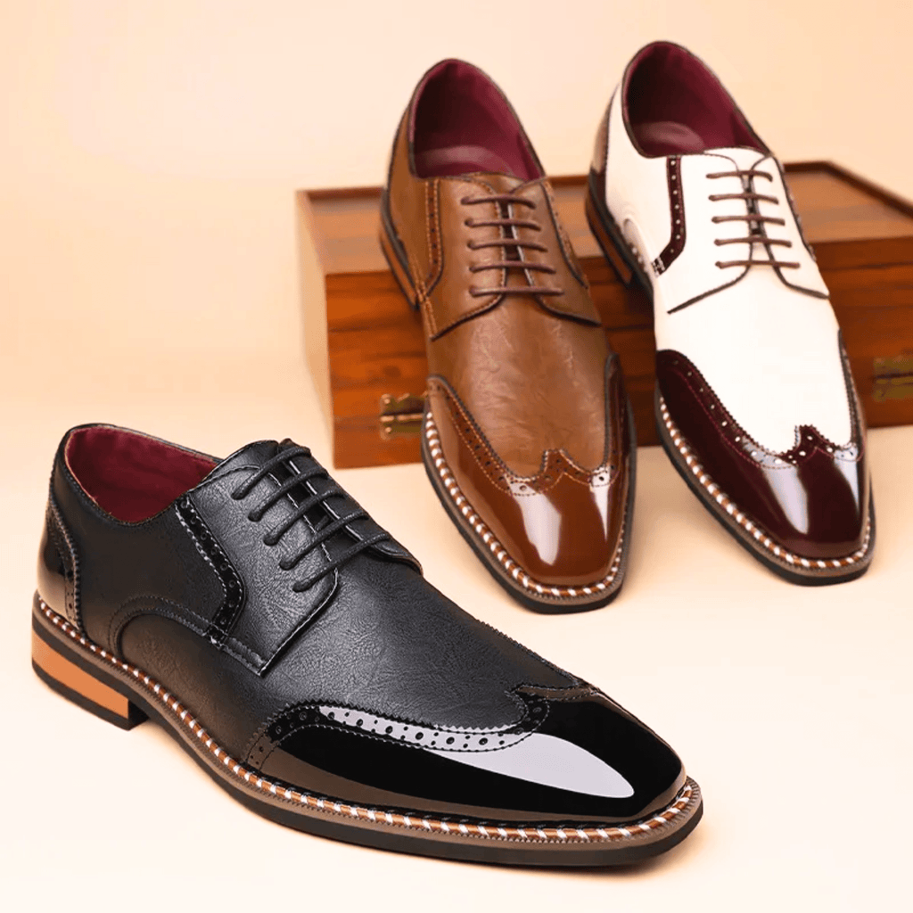 Leather Graham Brogues - Men's in ivory