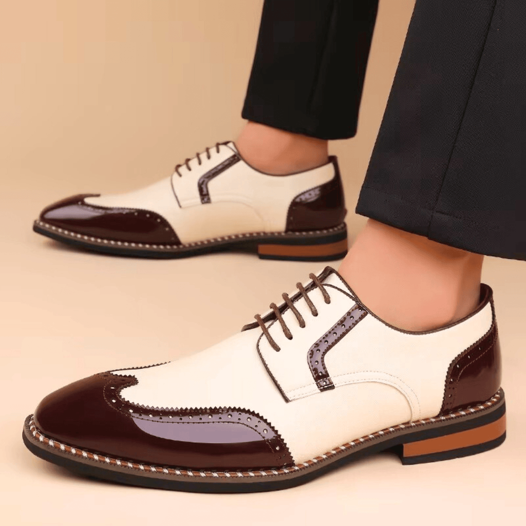 Leather Graham Brogues - Men's in ivory