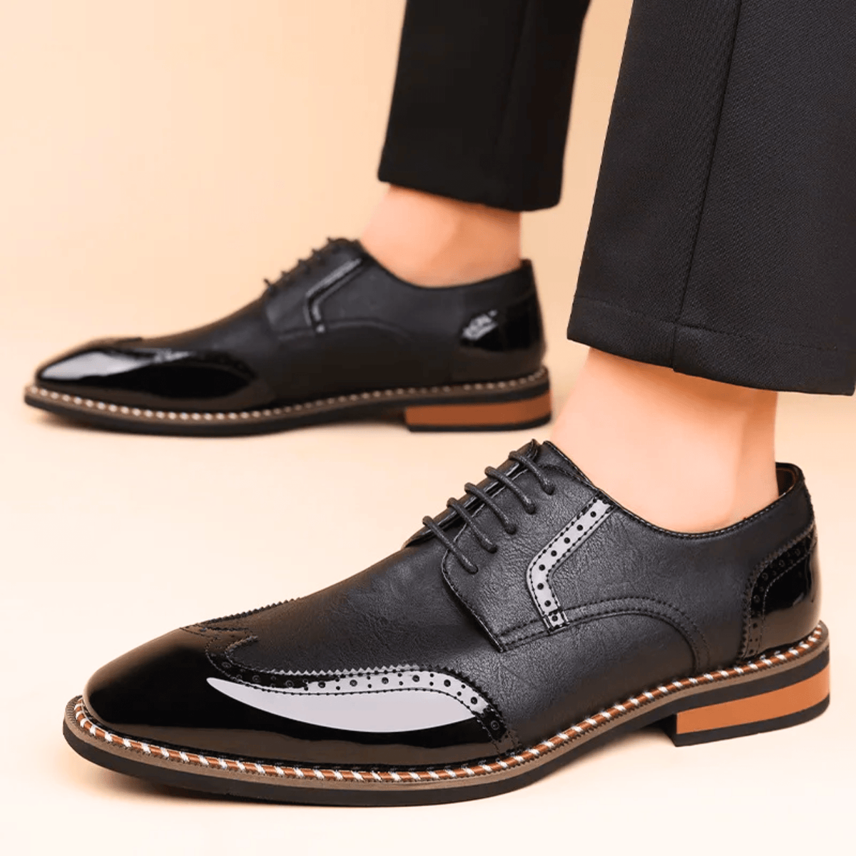 Leather Graham Brogues - Men's in ivory