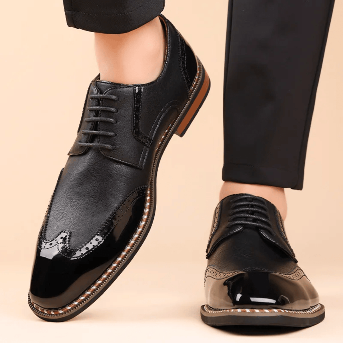 Leather Graham Brogues - Men's in ivory