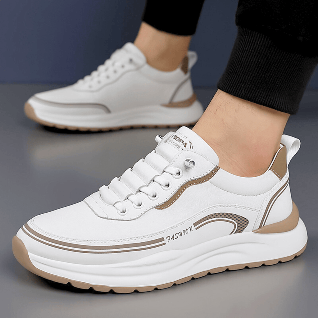 Brixton Leather Sneakers - Unisex in white