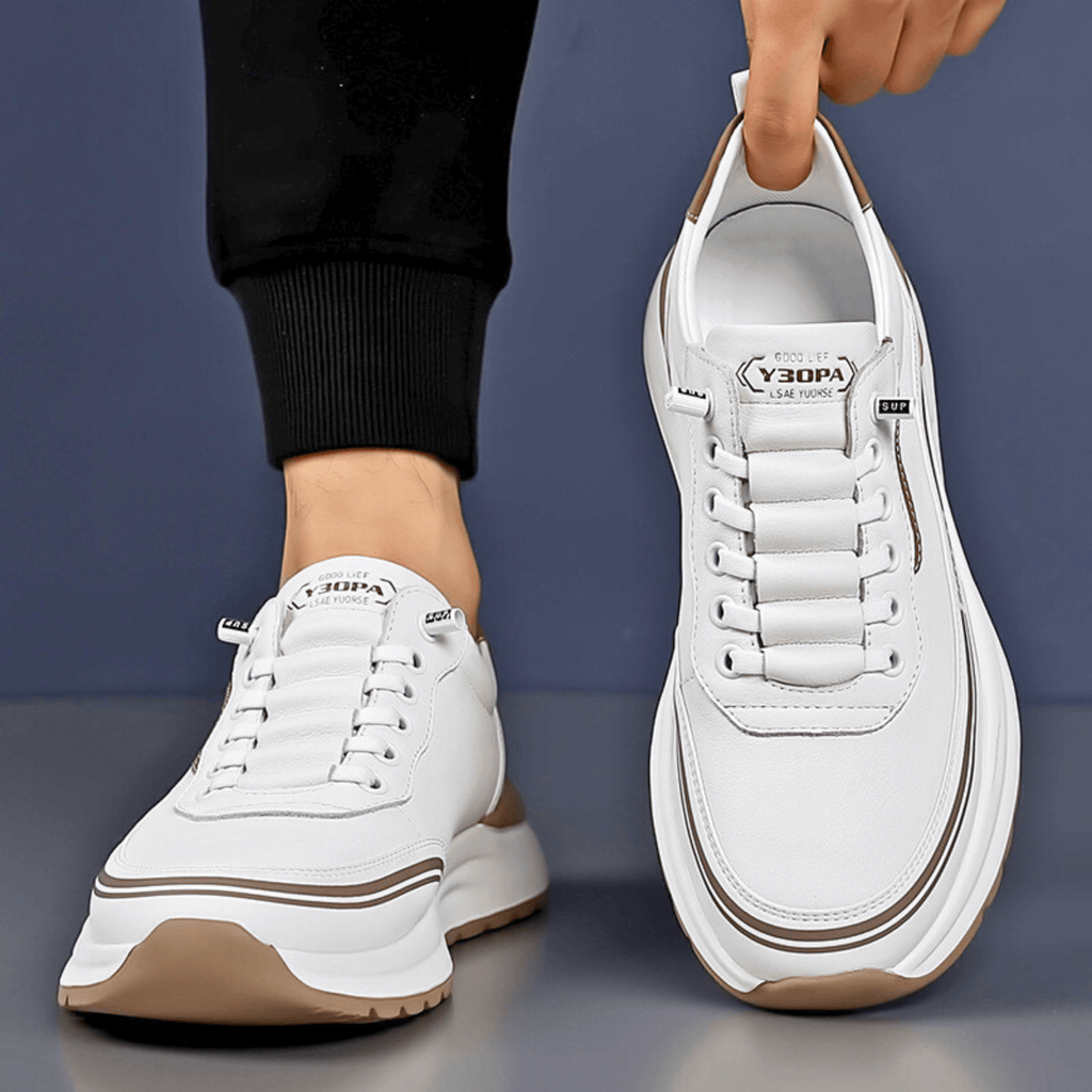 Brixton Leather Sneakers - Unisex in white