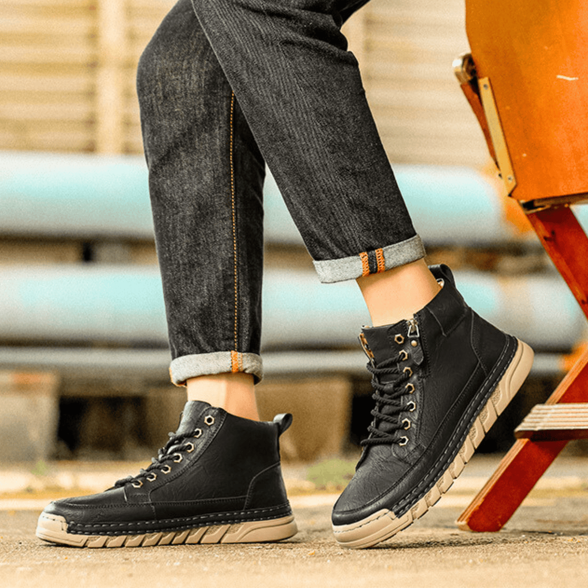 Leather Kingsley Boots - Unisex in brown