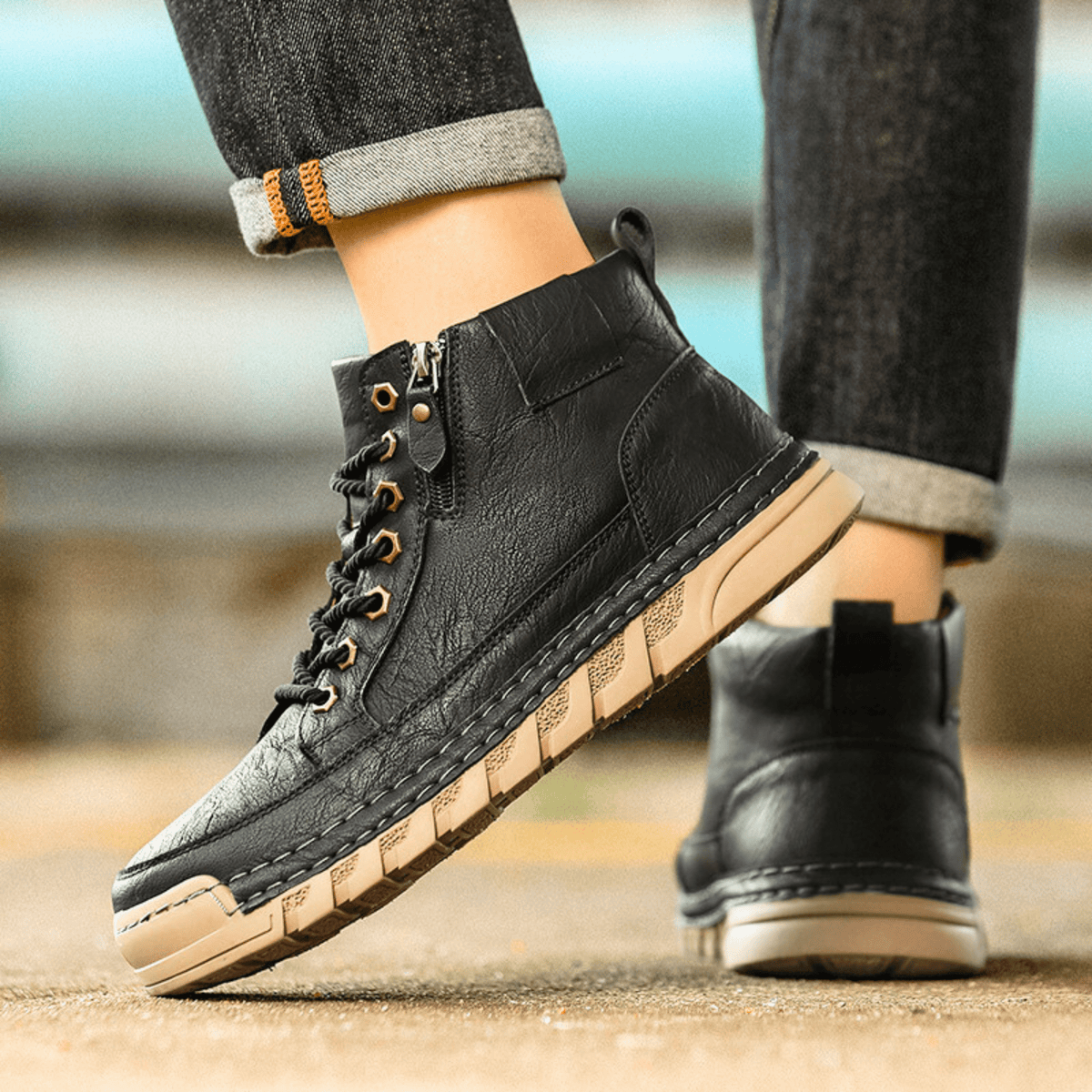 Leather Kingsley Boots - Unisex in brown